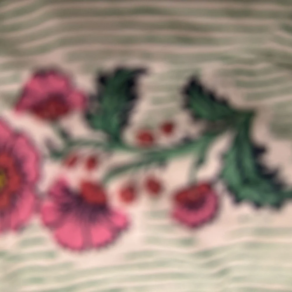 J. Crew Factory Green and Pink Floral Fabric - Picture 2 of 3
